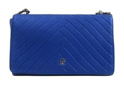 Crossbody Bag, Leather, Metallic Blue, 4